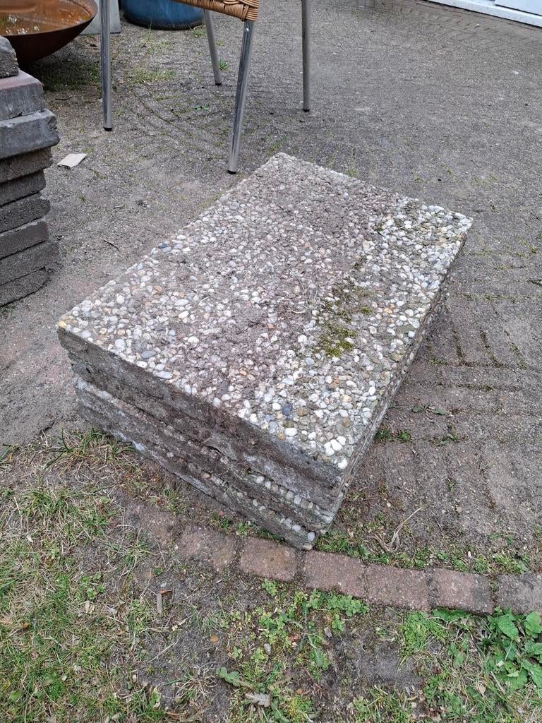 4 gewassen grindtegels 60x40x5, Tuin en Terras, Ophalen