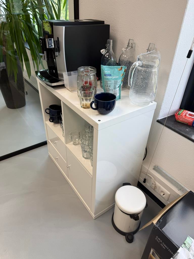 Witte IKEA kast met lades, Ophalen, Kunststof, Gebruikt, 50 tot 100 cm