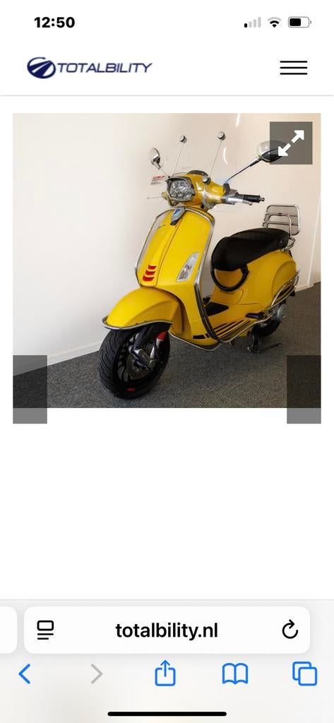 VESPA SPRINT, Ophalen, Zo goed als nieuw, Benzine, Vespa S