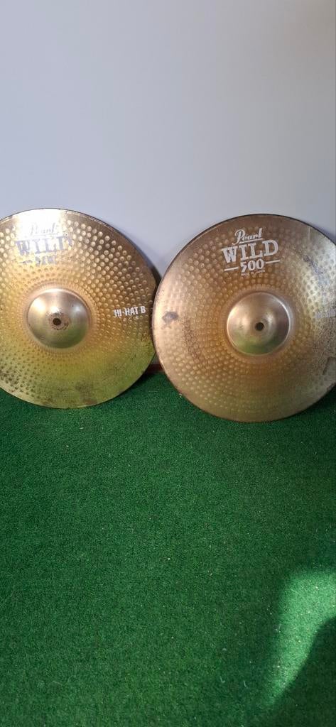 Pearl Wild 500 Hi-Hat Bekkens - Gebruikt, Ophalen of Verzenden, Gebruikt, Overige soorten