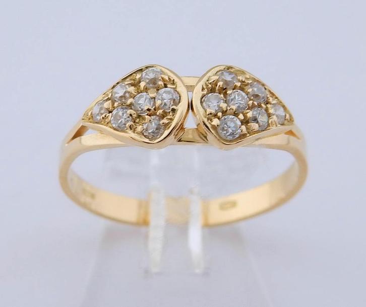 Prachtige 18 karaat Gouden Damesring Fantasy-Ring M18, Sieraden, Tassen en Uiterlijk, Ringen, Nieuw, Dame, 18 tot 19, Goud, Goud