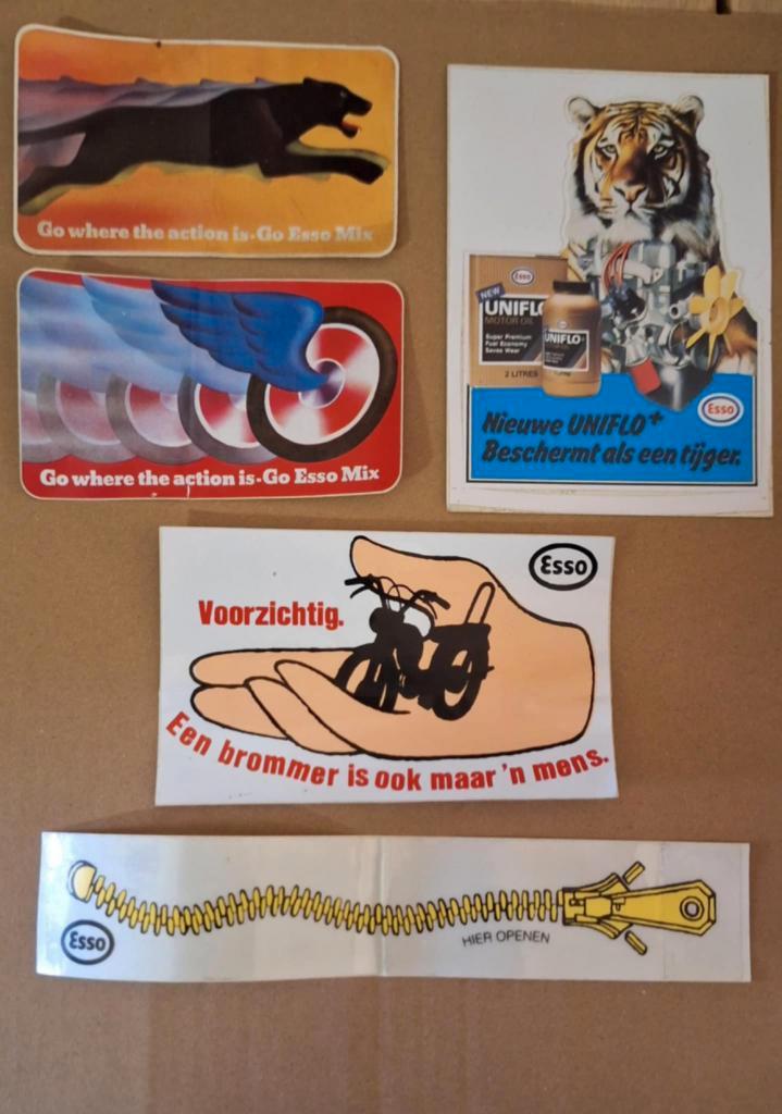 Set met 5 vintage Esso stickers voor maar €10,-️️⛽️, Verzamelen, Merken en Reclamevoorwerpen, Nieuw, Overige typen, Ophalen of Verzenden
