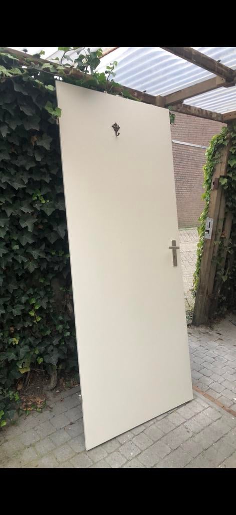 Houten meterkast deur 201x68 met slot rechtsdraaiend, Ophalen, Gebruikt