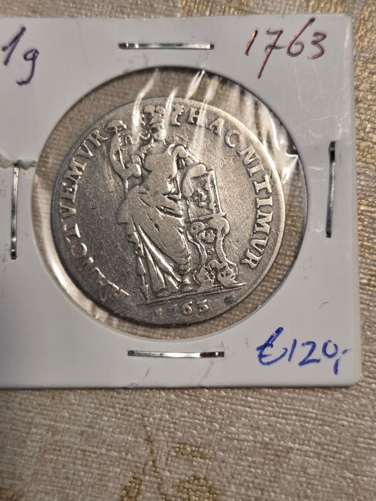 Zilveren profiscionale munt,1763 - Gelderland, Vóór koninkrijk, Zilver, Losse munt, Overige waardes
