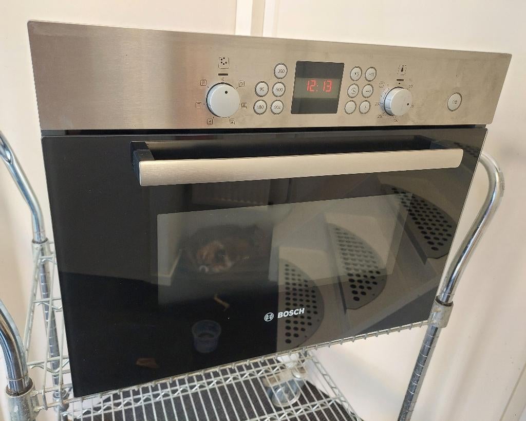 Bosch combimagnetron HBC84H501, Witgoed en Apparatuur, Ovens, Gebruikt, Oven met grill, Inbouw, Draaiplateau