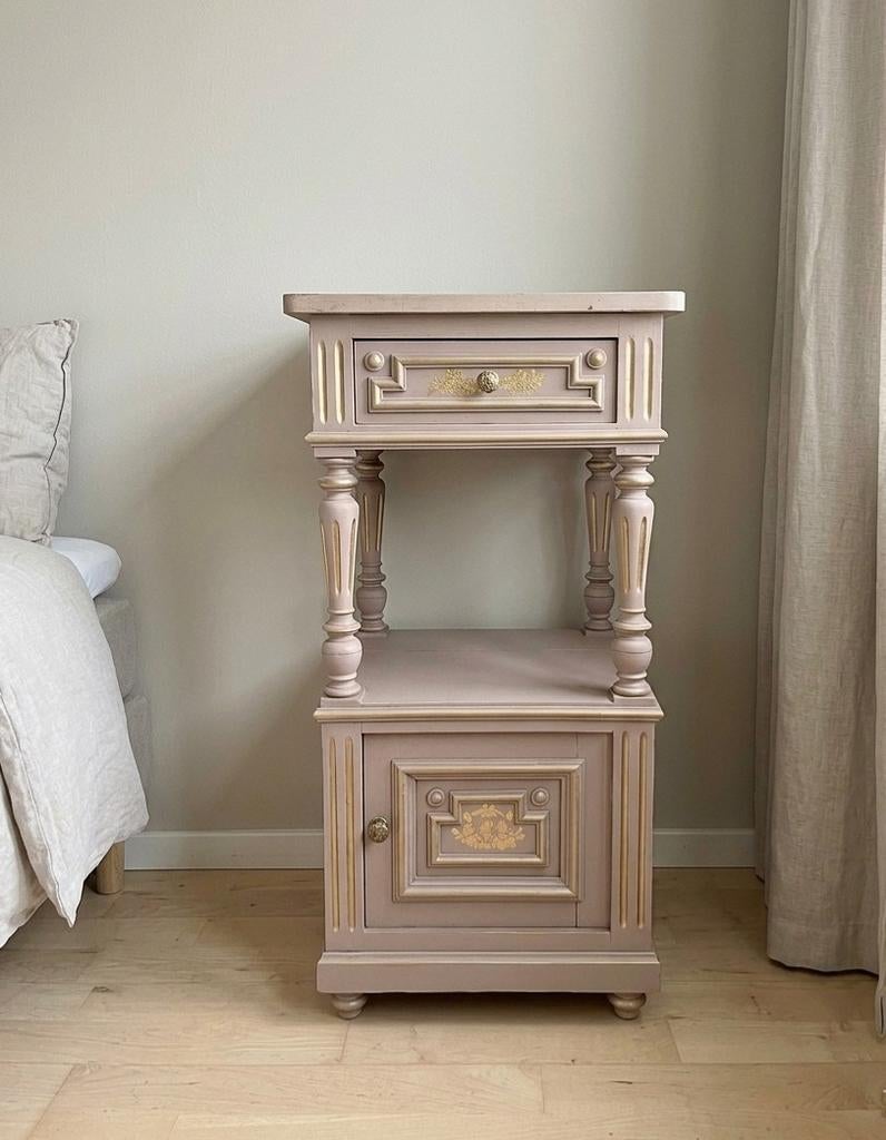 Frans antieke chevet  nachtkastje halkastje kastje, Ophalen of Verzenden, 25 tot 50 cm, 50 tot 100 cm, Minder dan 100 cm