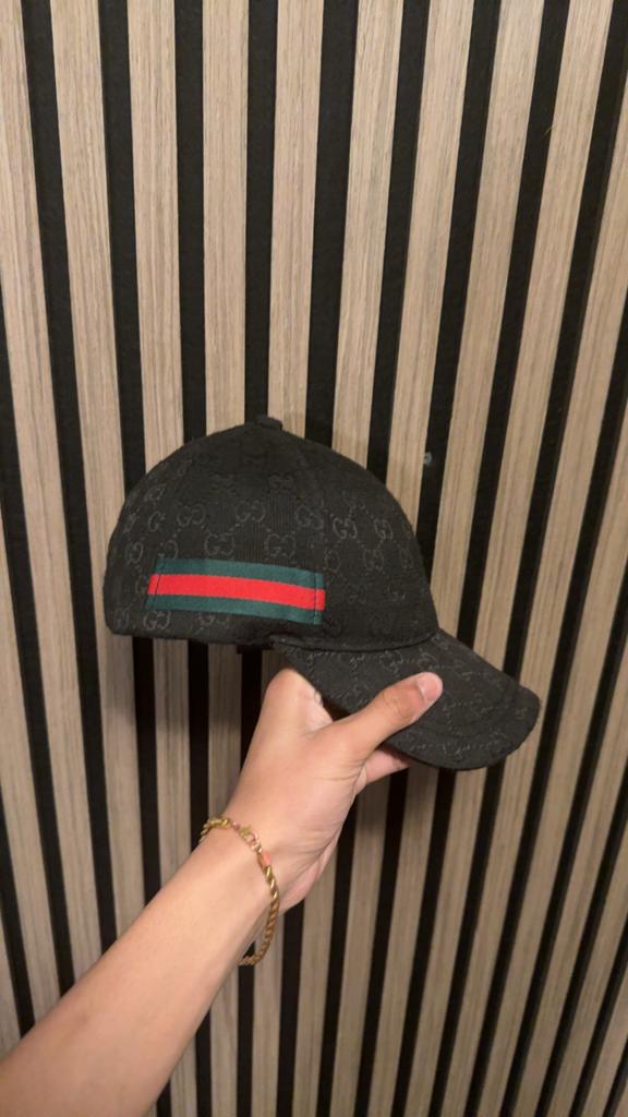 Gucci Pet Zwart met Groen/Rode Band, Ophalen of Verzenden, Gedragen, One size fits all, Pet