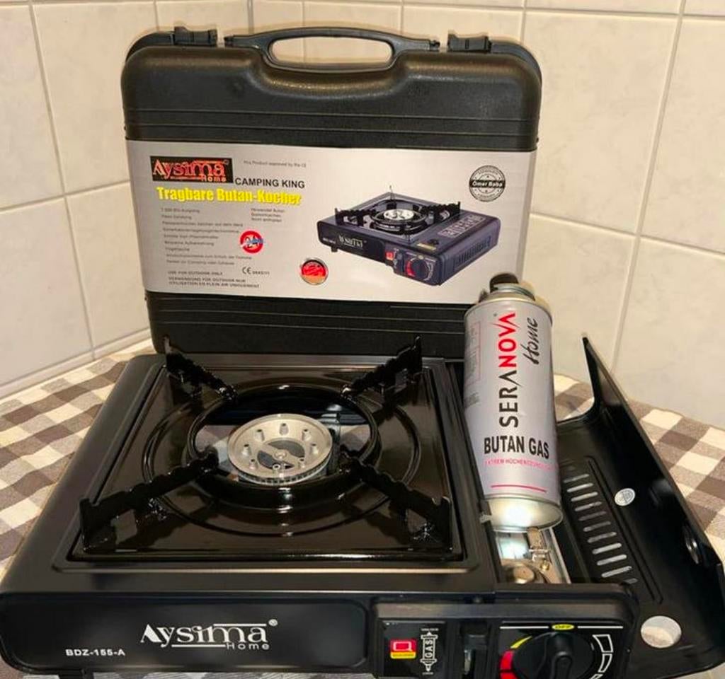 Camping Gasstel Kooktoestel Gasbrander Noodpakket Gaspit met, Ophalen of Verzenden, Nieuw