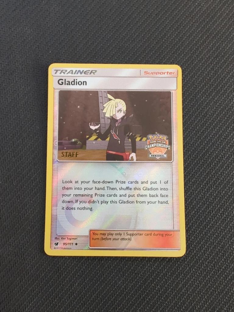 Gladion Staff Regional Championship pokemon Crimson Invasion, Hobby en Vrije tijd, Verzamelkaartspellen | Pokémon, Ophalen of Verzenden
