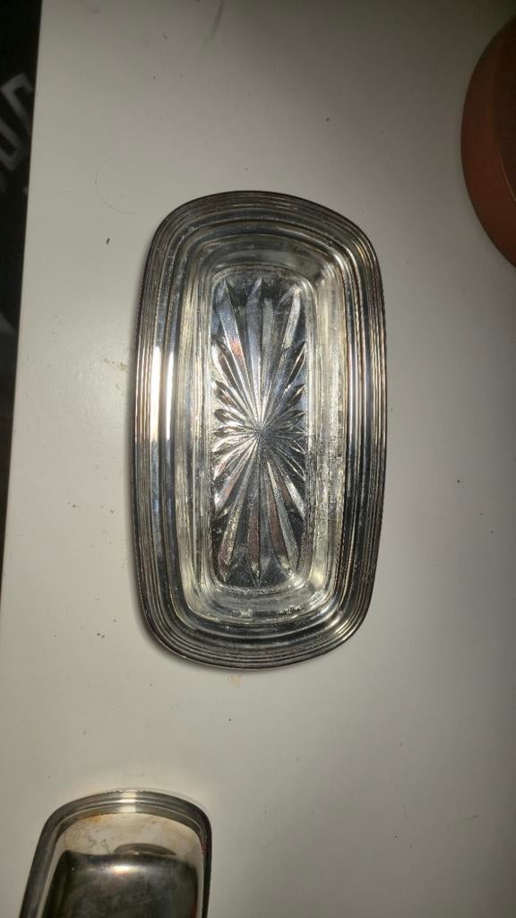 Fleuron zilver plated boterschaal EPNS, Ophalen, Zilver