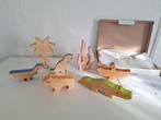Mooie Houten speelset dieren, Dino,bomen zware kwaliteit., Ophalen of Verzenden, Zo goed als nieuw, Overige typen
