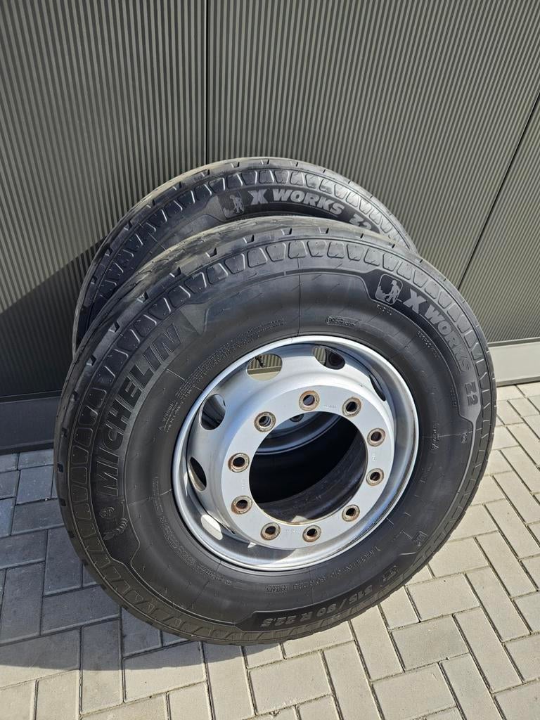 Set Michelin X works Z2 315/80/22.5 stuuras incl velgen., Ophalen, Nieuw, Overige merken, Overige Auto-onderdelen