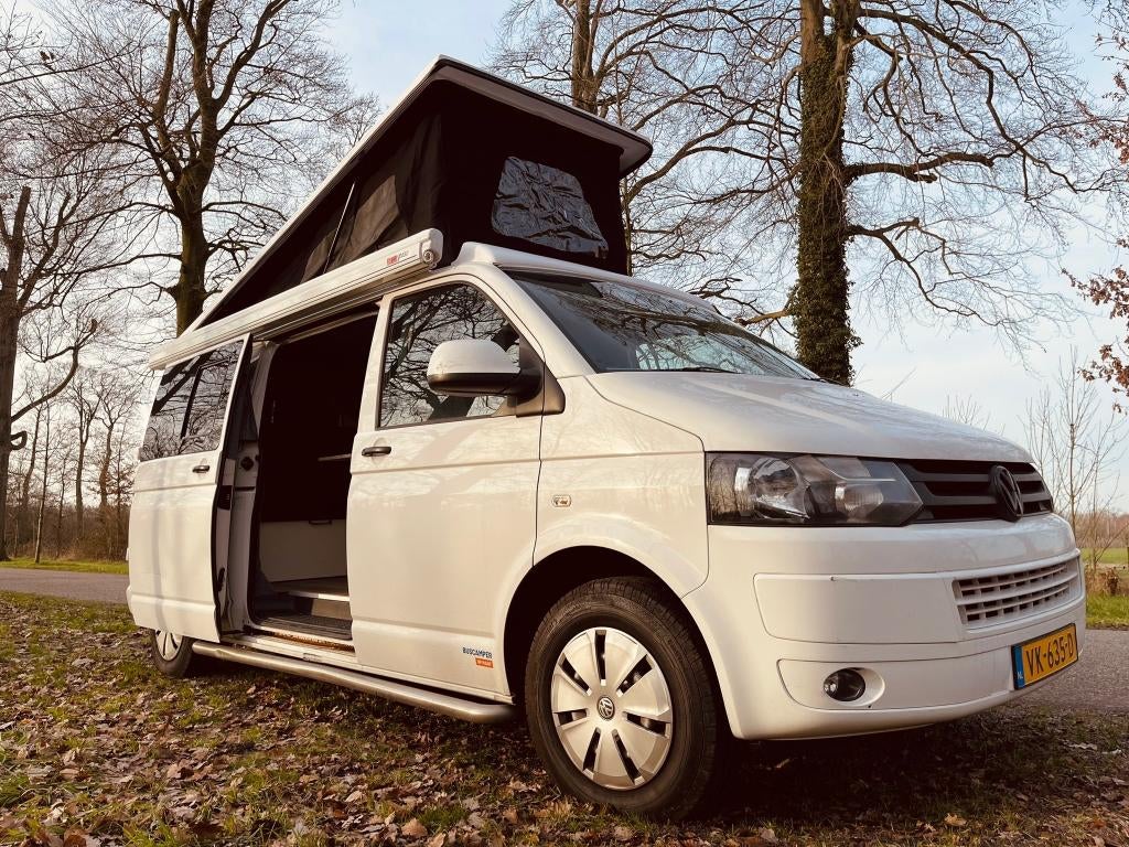 T5 camper met hefdak, Caravans en Kamperen, Campers, Volkswagen, Tot en met 2, Particulier, Tot 5 meter