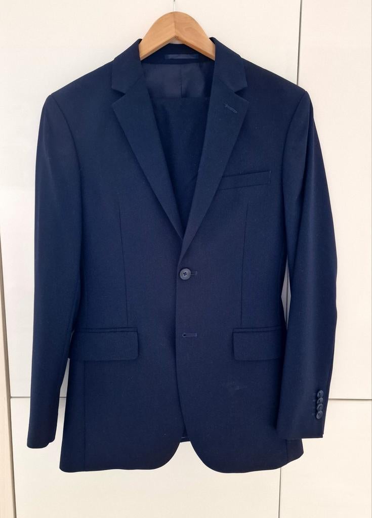 WE Fashion Tygo Slim pak donkerblauw – blazer en broek, Ophalen of Verzenden, Blauw