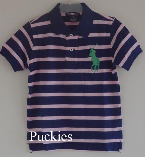 Maat 110 RALPH Lauren Big Pony polo navy/roze *NIEUW* a, Nieuw, Ophalen of Verzenden, Shirt of Longsleeve, Jongen