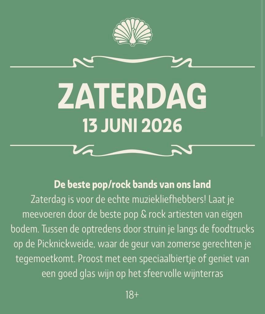 Central Park Festival - 13 juni 2026 - 2 kaarten, Tickets en Kaartjes, Twee personen, Juni