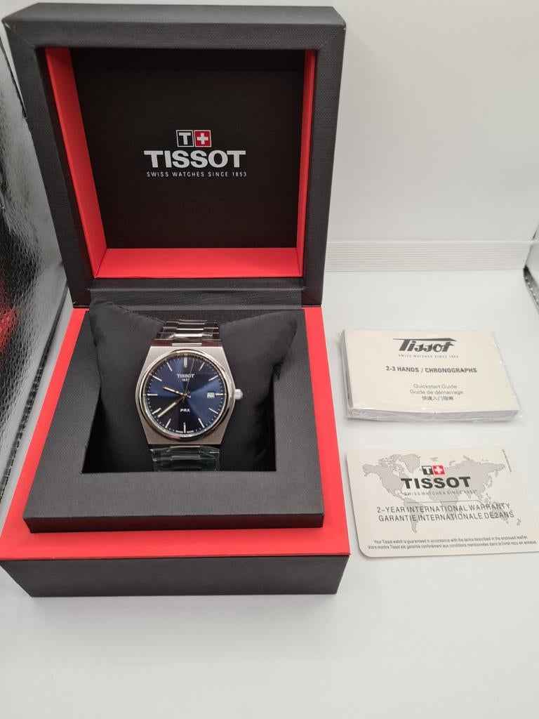 Tissot PRX 40mm - Blauw - Nieuw met Factuur & Garantie, Staal, Staal, -, Verzenden