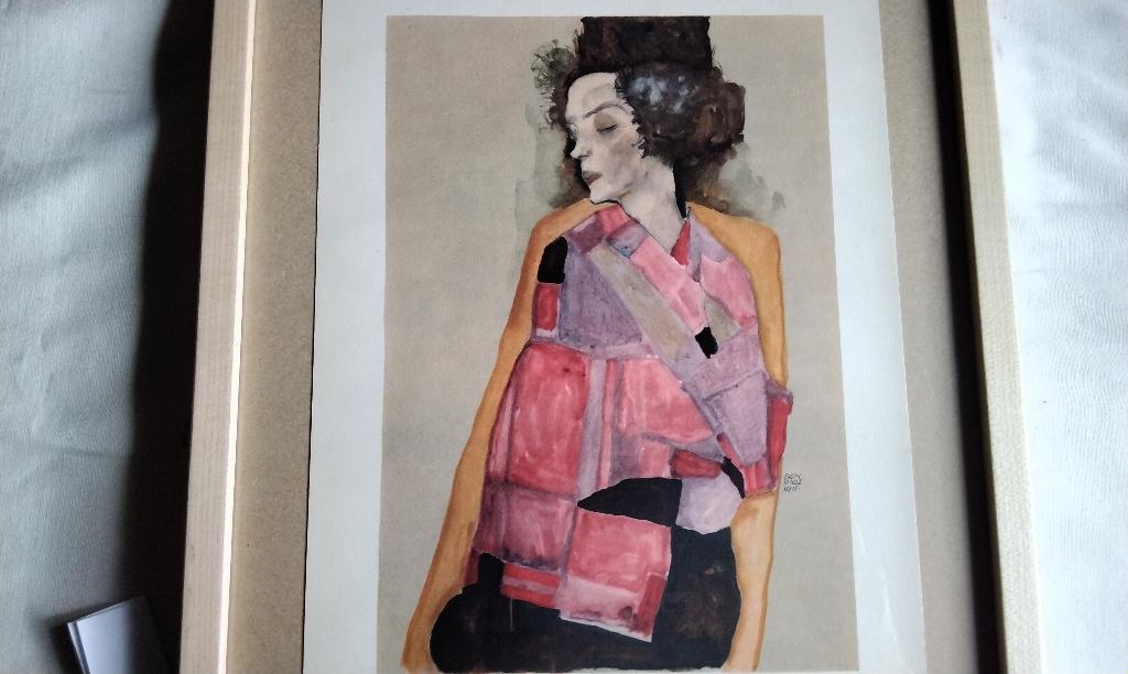 Egon Schiele (After) Die Träumende Originele Helliogravure, Antiek en Kunst, Ophalen, Portret, Gravure