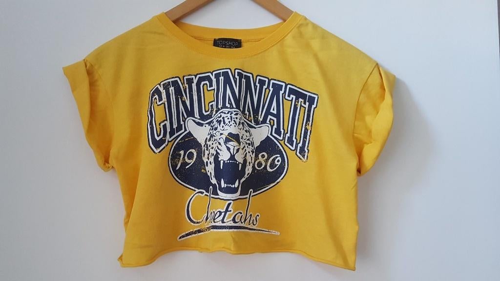 Crop topje, maat 36, Topshop, Kleding | Dames, T-shirts, Geel, Nieuw, Ophalen of Verzenden, Maat 36 (S)