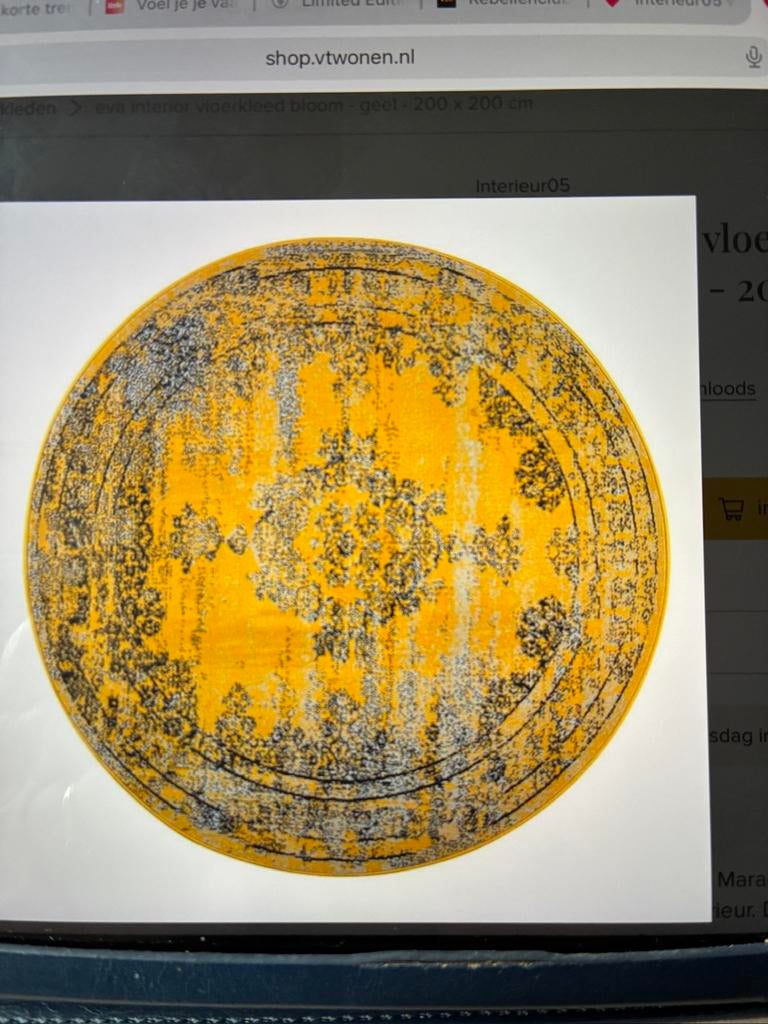 Nieuw rond kleed doorsnede 2 meter, Ophalen, Rond, 200 cm of meer