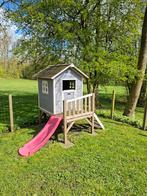 Houten speelhuisje met glijbaan, Ophalen, Gebruikt, Glijbaan