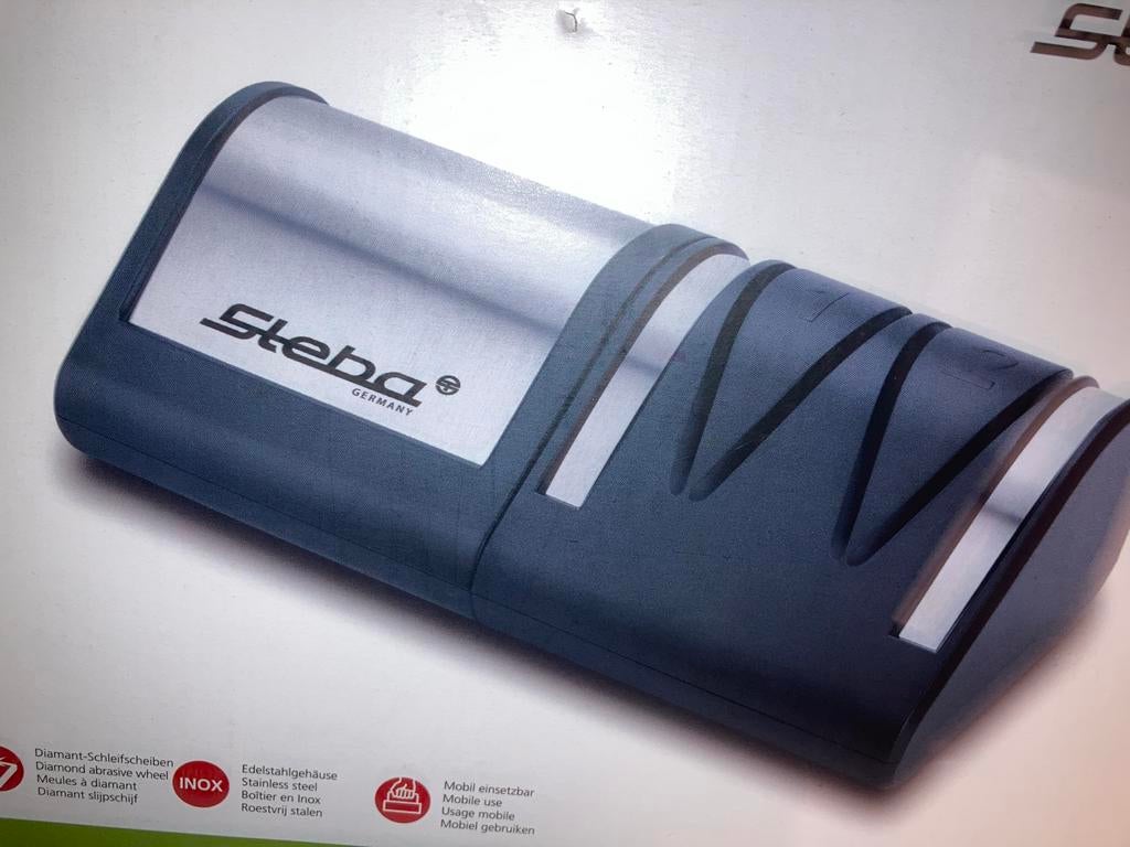 Steba Elektrische Messenslijper - Scherpe Messen Gegarandeer, Overige typen, Nieuw, Ophalen of Verzenden, Metaal