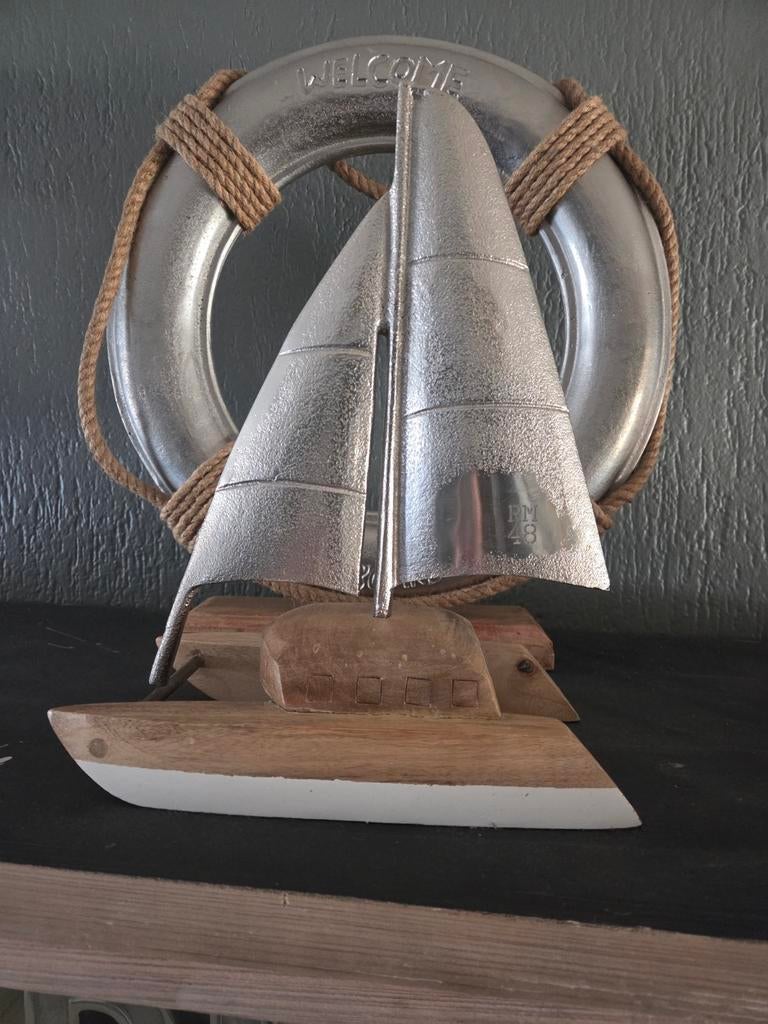 Rivièra Maison boot decoratie (2), Hout, Meerkleurig, Ophalen of Verzenden, Landelijk