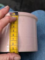 Roze bloempot zgan, Rond, Ophalen of Verzenden, Zo goed als nieuw, Aardewerk