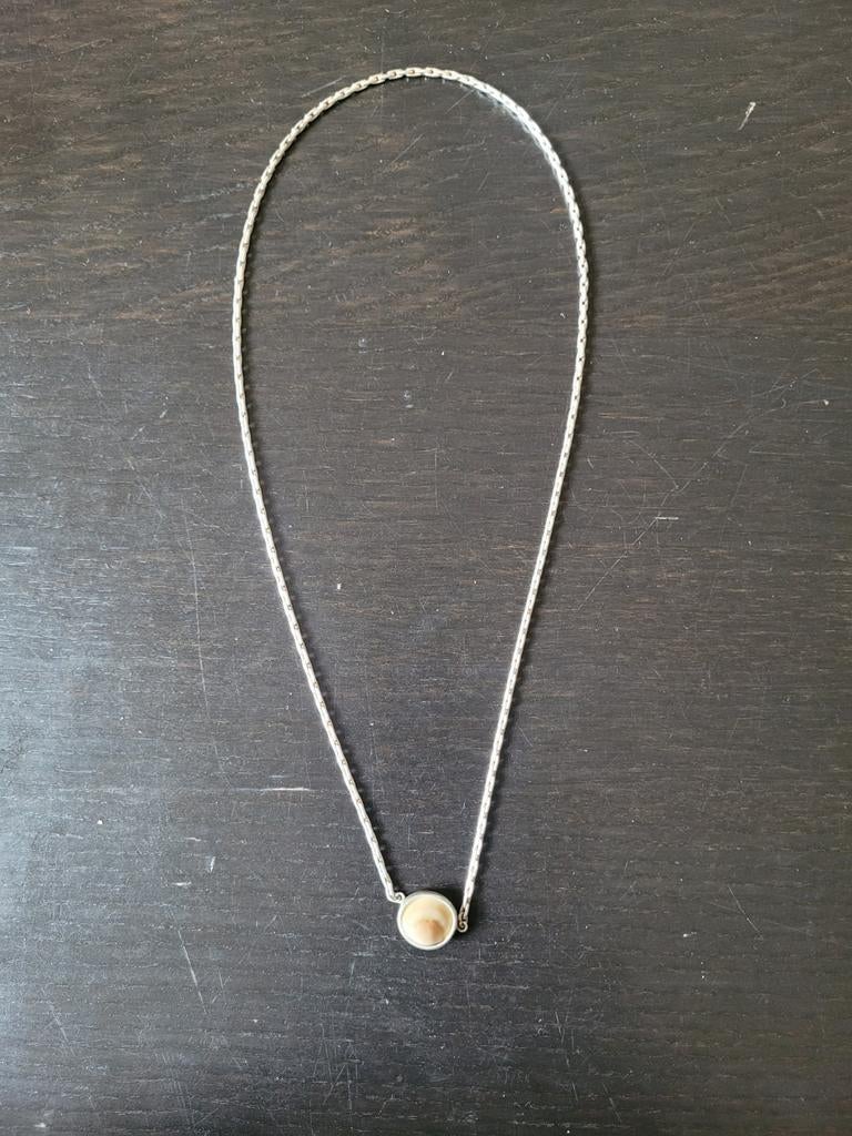 Zilveren ketting met hanger, Ophalen of Verzenden, Zilver, Zilver, Met hanger