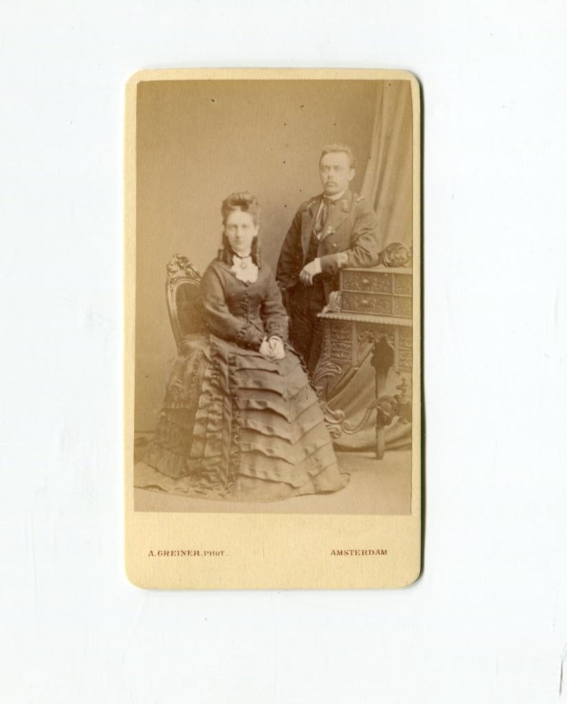 Carte de Visite. A. Greiner, Amsterdam Marine / Mariniers, Ophalen of Verzenden, Voor 1940, Zo goed als nieuw, Overige onderwerpen