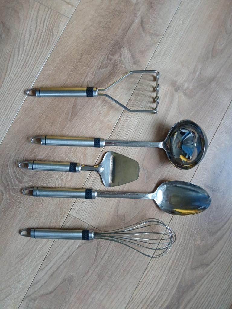 Brabantia, 5-delig keukenaccesoires, Ophalen of Verzenden, Rvs of Chroom