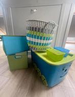 Opbergset kinderkamer: manden boxen kratten - blauw groen, Kinderen en Baby's, Ophalen, Gebruikt, Overige typen
