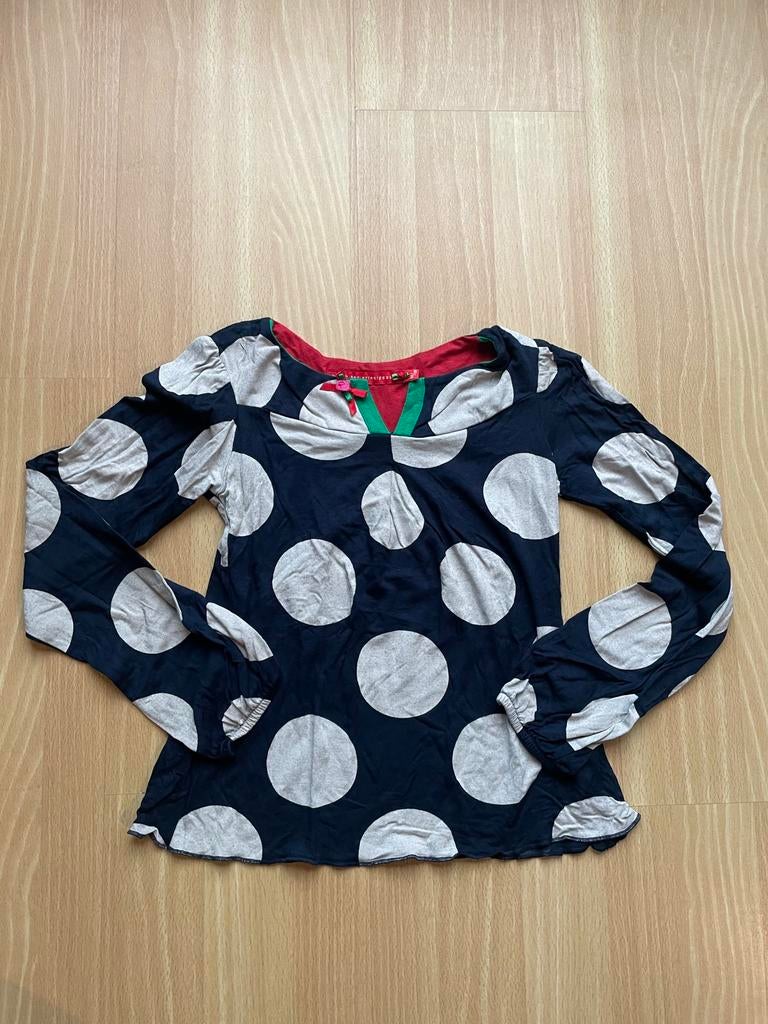 Longsleeve meisje bollen maat 122 / 128, Kinderen en Baby's, Kinderkleding | Maat 122, Ophalen of Verzenden, Zo goed als nieuw