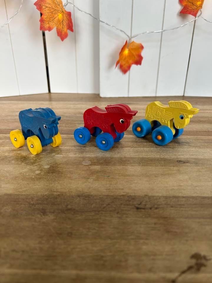 Vintage Spindler West-Germany Trojaanse paardjes, Antiek en Kunst, Antiek | Speelgoed, Ophalen of Verzenden