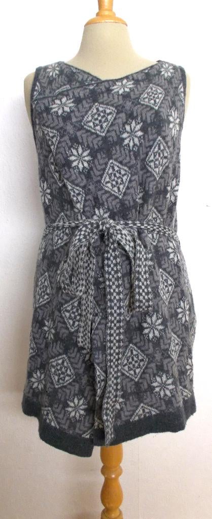 Apart grijs wol mix Noors/folklore look vest! M, Kleding | Dames, Truien en Vesten, Verzenden, Zo goed als nieuw, Maat 38/40 (M)