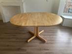 Uitschuifbare ovale houten eettafel (extendable wood table), Ophalen, Gebruikt, Ovaal, 50 tot 100 cm