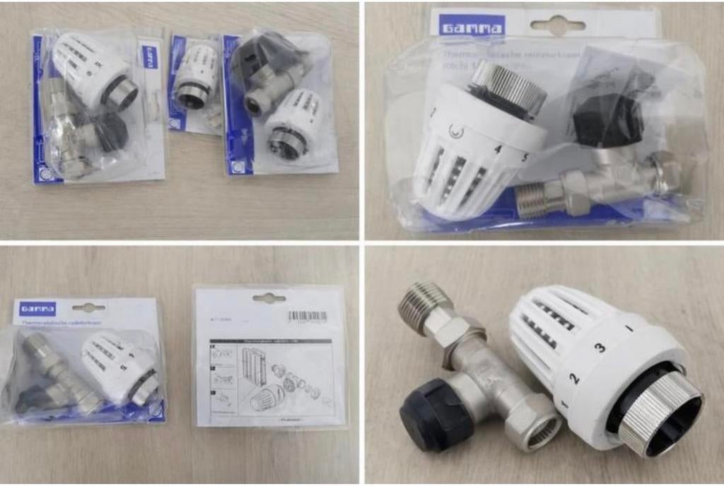 Thermostatische Radiatorkraan Recht 4st. - Nieuw, Doe-het-zelf en Verbouw, Verwarming en Radiatoren, Ophalen, Nieuw