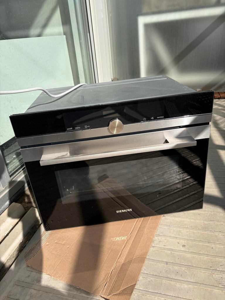 Siemens iQ700 Multifunctionele compact oven inox CB635GBS1, Gebruikt, Oven, Inbouw, Ophalen