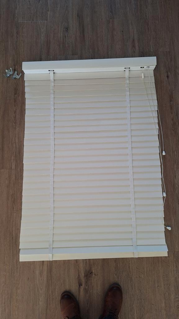 Houten jaloezieën - Wit, Ophalen, Gebruikt, 50 tot 100 cm, Wit