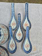 Jingdezhen Rijstkommen met Lepels - Blauw Wit Porselein, Antiek en Kunst, Antiek | Porselein, Ophalen of Verzenden