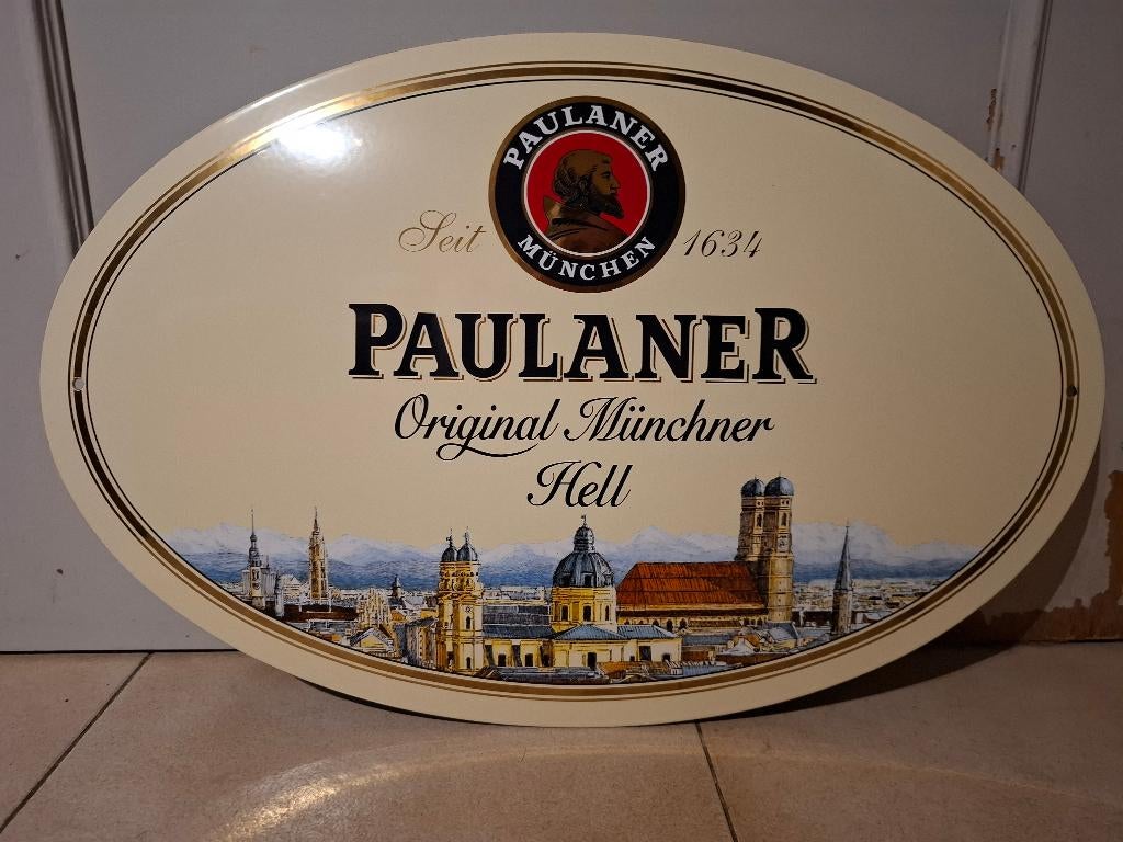 Emaillebord Paulaner, Ophalen of Verzenden, Nieuw, Reclamebord, Plaat of Schild, Overige merken
