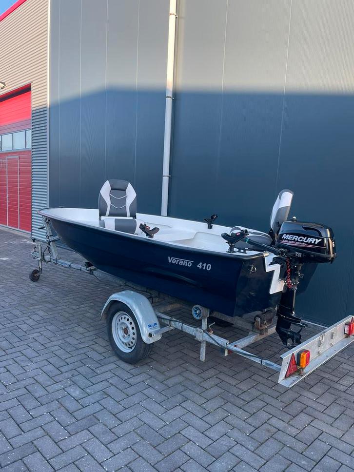 Verano 410 roofvisboot, Watersport en Boten, Vis- en Consoleboten, Zo goed als nieuw, Tot 10 pk, 3 tot 6 meter, Benzine, Buitenboordmotor