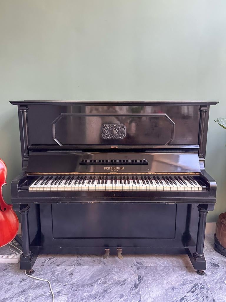 Mooie vintage Fritz Kuhla piano zwart voor een zachte prijs!, Muziek en Instrumenten, Piano's, Ophalen, Gebruikt, Zwart, Piano
