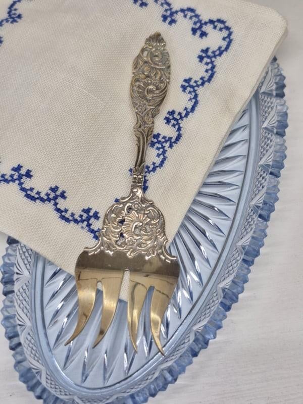 Verzilverde vis of broodvork Gero, Georg Nilsson, Antiek en Kunst, Ophalen of Verzenden