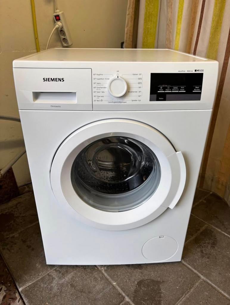A+++ Wasmachine Siemens | 1600 Toeren | 7 Kilo | Werkt Super, Ophalen, Gebruikt, Minder dan 85 cm, Voorlader