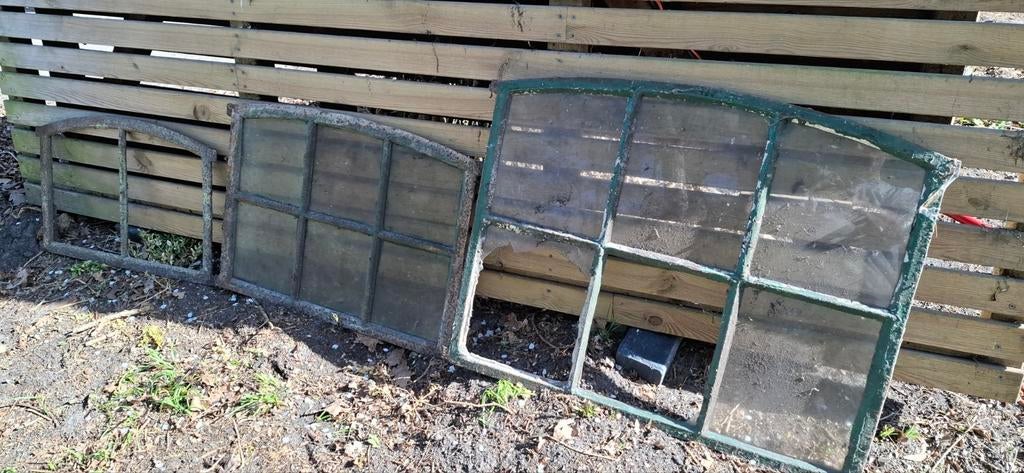 Stalraampjes - 3 stuks, decoratief of voor restauratie, Doe-het-zelf en Verbouw, Glas en Ramen, Minder dan 80 cm, Minder dan 80 cm