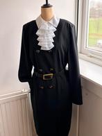 Prachtige robe manteau blazer jurk zwart 42 L/XL, Wit, Maat 42/44 (L), Ophalen of Verzenden, Zo goed als nieuw