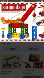 Sio Montage Emmer Vol - Uren Speelplezier!, Kinderen en Baby's, Speelgoed | Bouwstenen, Ophalen of Verzenden, Gebruikt, Overige merken