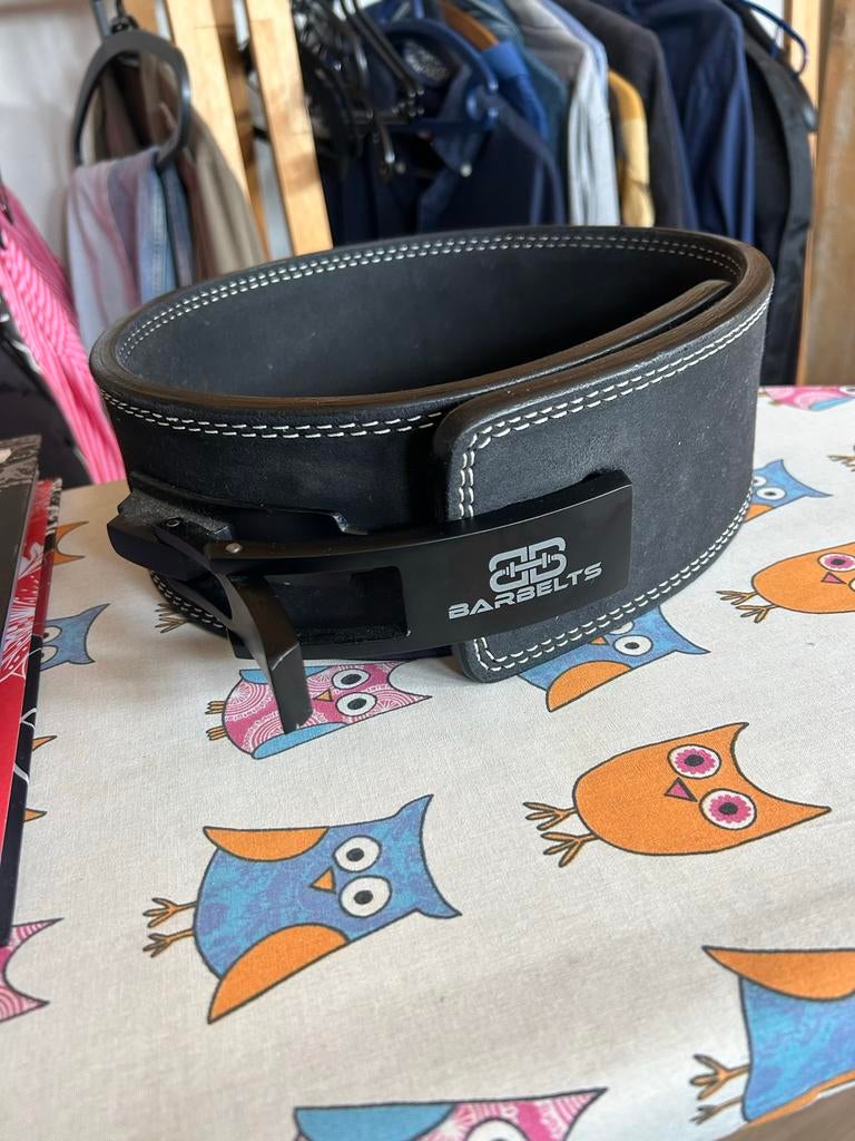 Barbelts powerlifting riem - Gewichthefriem, Sport en Fitness, Ophalen, Zo goed als nieuw, Rug, Halterriem