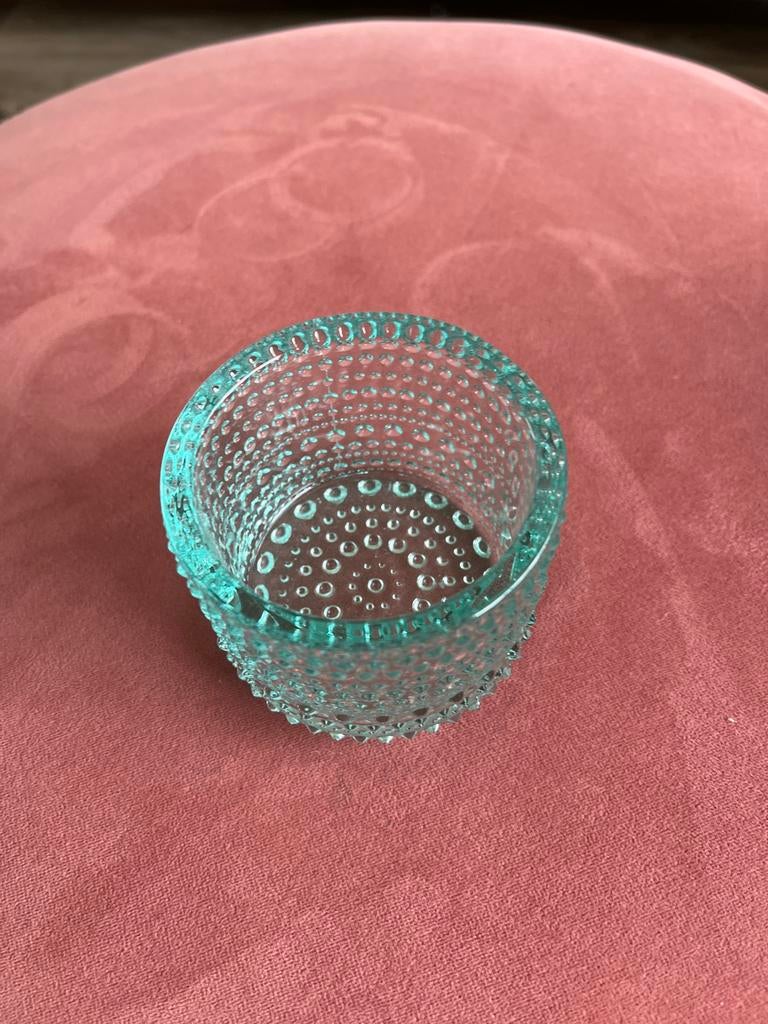 Kaarsenhouder Kastehelmi Iittala watergroen, Overige materialen, Gebruikt, Ophalen of Verzenden, Groen